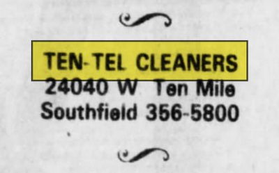 Ten-Tel Cleaners - Dec 3 1979 Ad (newer photo)